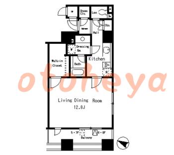 楽器ピアノ可相談 の 賃貸物件 1K 21.3万円の図面１