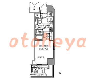 楽器ピアノ可相談 の 賃貸物件 1K 10.1万円の図面１