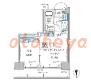 楽器ピアノ可相談 の 賃貸物件 1LDK 21.1万円の図面１