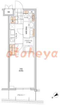 楽器ピアノ可相談 の 賃貸物件 1K 12.6万円の図面１