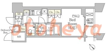 楽器ピアノ可相談 の 賃貸物件 1K 13万円の図面1