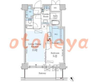 楽器ピアノ可相談 の 賃貸物件 1LDK 36万円の図面１