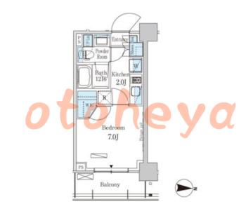 楽器ピアノ可相談 の 賃貸物件 1K 12万円の図面１