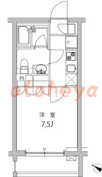 楽器ピアノ可相談 の 賃貸物件 1K 8.9万円の図面１