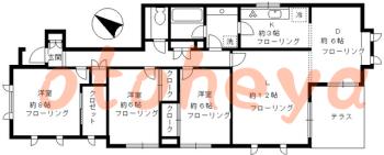 楽器ピアノ可相談 の 賃貸物件 3LDK 55万円の図面１