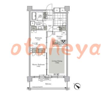 楽器ピアノ可相談 の 賃貸物件 2LDK 20.9万円の図面１