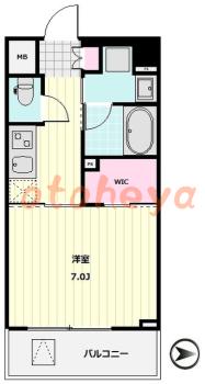 楽器ピアノ可相談 の 賃貸物件 1K 12万円の図面１