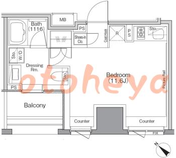 楽器ピアノ可相談 の 賃貸物件 1R 11万円の図面１