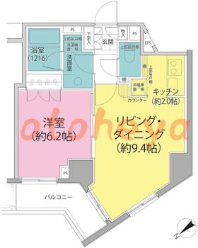 楽器ピアノ可相談 の 賃貸物件 1LDK 12.3万円の図面１