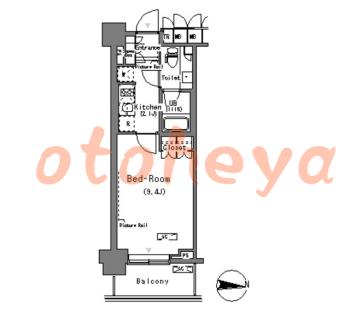 楽器ピアノ可相談 の 賃貸物件 1K 12.3万円の図面１
