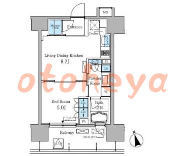 楽器ピアノ可相談 の 賃貸物件 1LDK 17.8万円の図面１