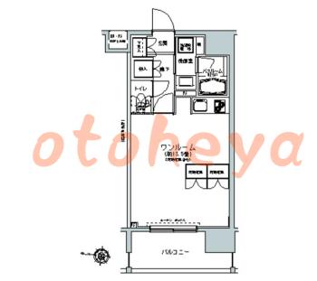 楽器ピアノ可相談 の 賃貸物件 1R 11.6万円の図面１