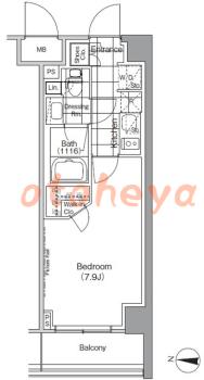 楽器ピアノ可相談 の 賃貸物件 1K 11.2万円の図面1