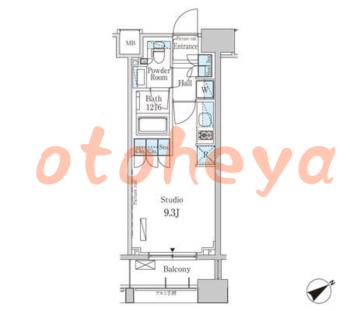 楽器ピアノ可相談 の 賃貸物件 1R 11万円の図面１