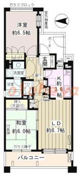 楽器ピアノ可相談 の 賃貸物件 2LDK 16.5万円の図面１