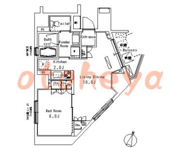楽器ピアノ可相談 の 賃貸物件 1LDK 14.5万円の図面１