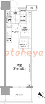 楽器ピアノ可相談 の 賃貸物件 1R 15万円の図面１