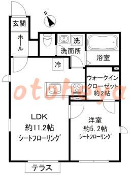 楽器ピアノ可相談 の 賃貸物件 1LDK 13万円の図面１