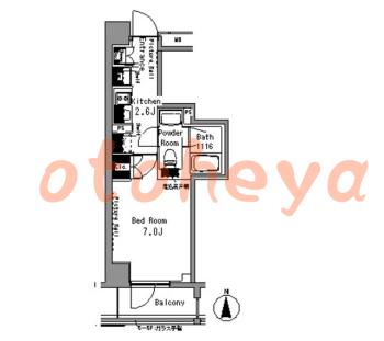 楽器ピアノ可相談 の 賃貸物件 1K 11.2万円の図面１