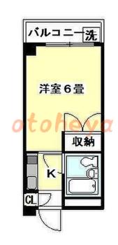 楽器ピアノ可相談 の 賃貸物件 1K 5.7万円の図面１