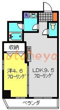 楽器ピアノ可相談 の 賃貸物件 1LDK 12.3万円の図面１