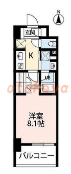 楽器ピアノ可相談 の 賃貸物件 1K 8.4万円の図面１