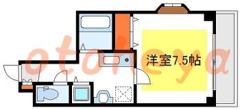 楽器ピアノ可相談 の 賃貸物件 1K 7.8万円の図面１