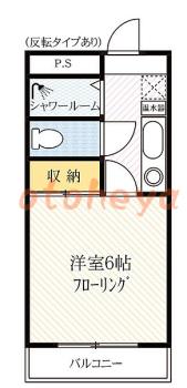 防音賃貸物件・楽器ピアノ可相談 の 賃貸物件 1K 4.3万円の図面１