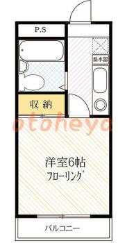 楽器ピアノ可相談 の 賃貸物件 1K 4万円の図面１