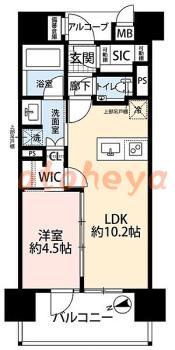 楽器ピアノ可相談 の 賃貸物件 1LDK 20万円の図面１