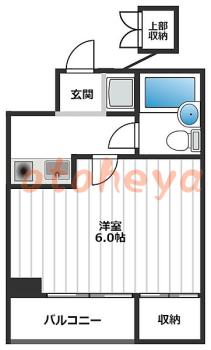 楽器ピアノ可相談 の 賃貸物件 1K 6.4万円の図面１