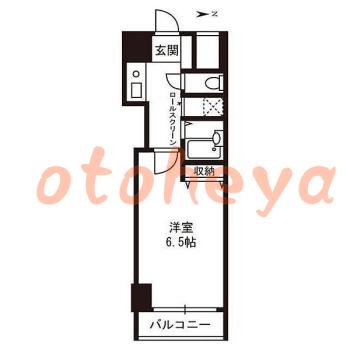 楽器ピアノ可相談 の 賃貸物件 1K 6.7万円の図面１