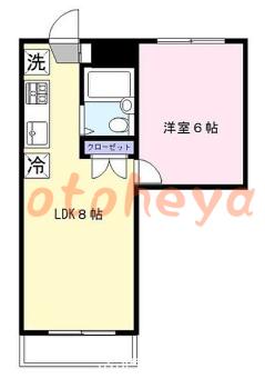 防音賃貸物件・楽器ピアノ可相談 の 賃貸物件 1LDK 9.8万円の図面１