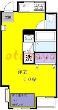 楽器ピアノ可相談 の 賃貸物件 1R 12万円の図面１