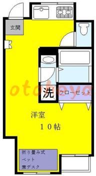 楽器ピアノ可相談 の 賃貸物件 1R 12万円の図面１