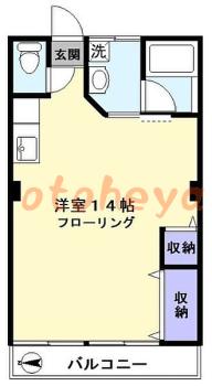楽器ピアノ可相談 の 賃貸物件 1R 9万円の図面１