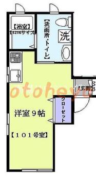 楽器ピアノ可相談 の 賃貸物件 1R 7.5万円の図面１
