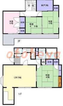 楽器ピアノ可相談 の 賃貸物件 4SLDK 18.5万円の図面１