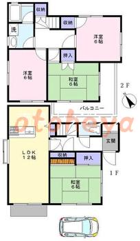 楽器ピアノ可相談 の 賃貸物件 4LDK 20万円の図面１