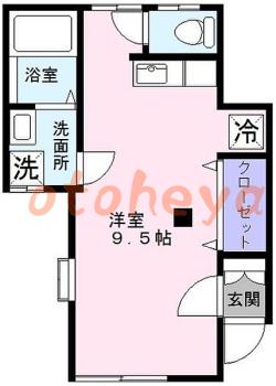 楽器ピアノ可相談 の 賃貸物件 1R 5.7万円の図面１