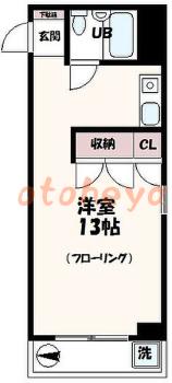 楽器ピアノ可相談 の 賃貸物件 1R 8万円の図面１