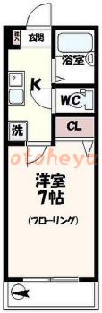 楽器ピアノ可相談 の 賃貸物件 1K 8万円の図面１