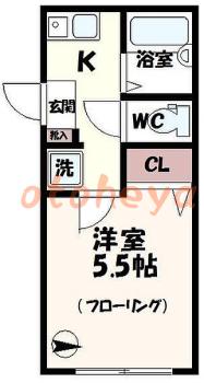 楽器ピアノ可相談 の 賃貸物件 1K 7.7万円の図面１