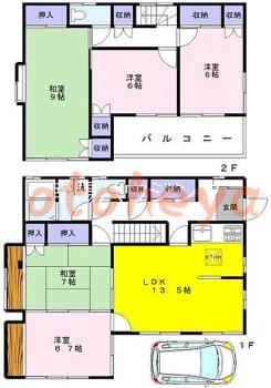 楽器ピアノ可相談 の 賃貸物件 5LDK 16万円の図面１