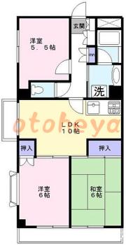 楽器ピアノ可相談 の 賃貸物件 3LDK 15万円の図面１