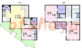 楽器ピアノ可相談 の 賃貸物件 3LDK 29.8万円の図面１