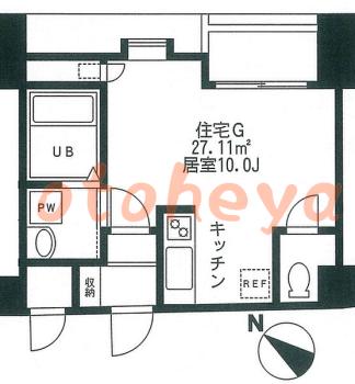 楽器ピアノ可相談 の 賃貸物件 1R 8.2万円の図面１