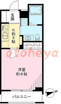 防音賃貸物件・楽器ピアノ可相談 の 賃貸物件 1K 9.2万円の図面１