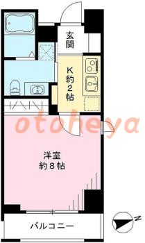 楽器ピアノ可相談 の 賃貸物件 1K 9.8万円の図面１
