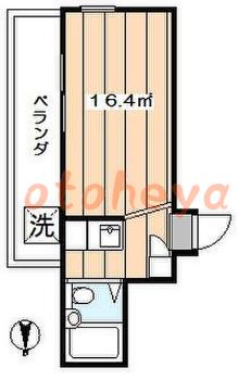 楽器ピアノ可相談 の 賃貸物件 1R 5.1万円の図面１